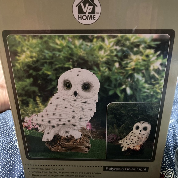 VP HOME POLYRESIN SOLAR OWL LIGHT, POWERED BY THE SUN, WITH BATTERIES, OUTDOOR - Picture 2 of 10